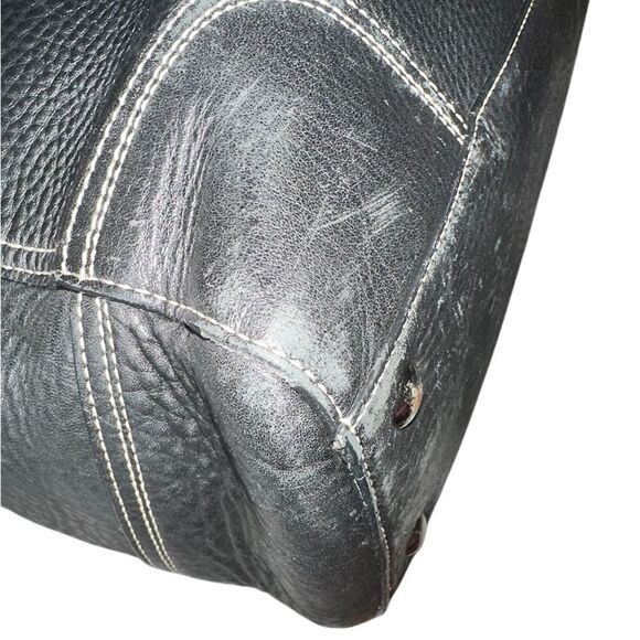 Coach Black Pebble Leather Tote Bag - Picture 7 of 15